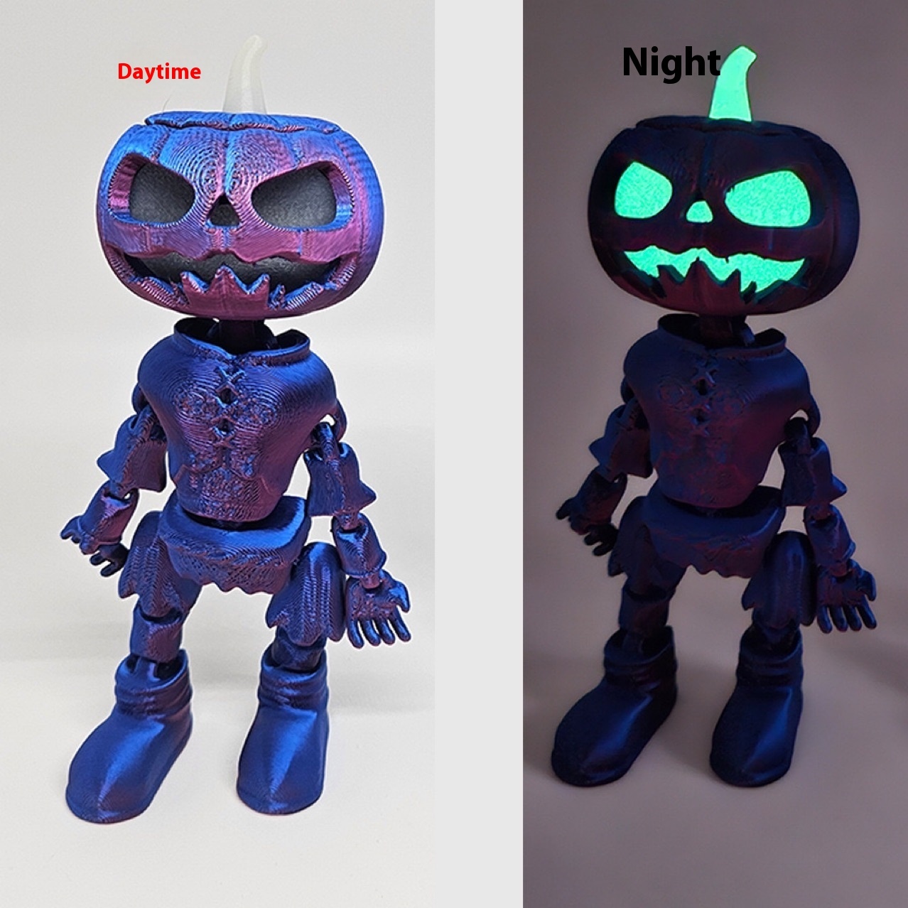 Zombie Pumpkin Man Luminous Rainbow Color - Image 8