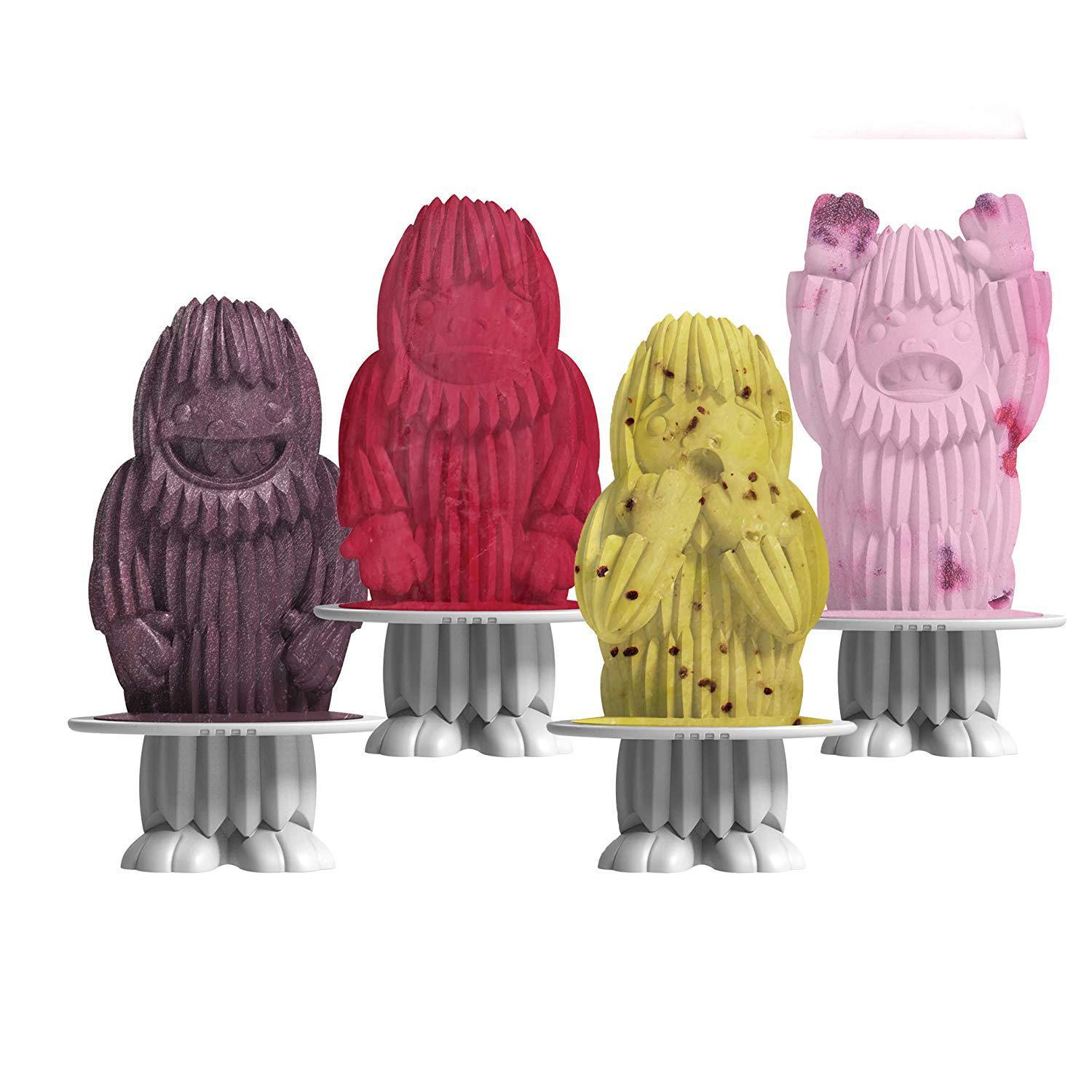 Silicone Zombie Popsicle Mold Skull Ice Cream Mold Popsicle Mold Summer Ice Pop Molds Set of 4 Popsicle Makers with Sticks - Image 4