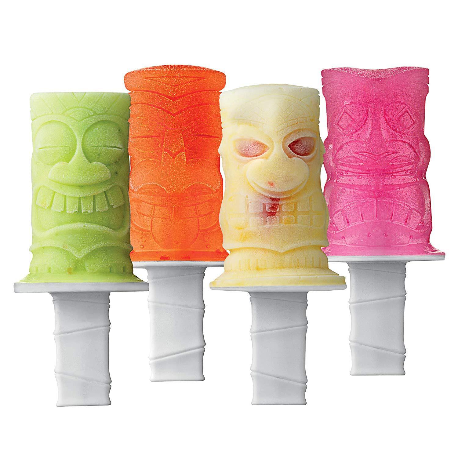 Silicone Zombie Popsicle Mold Skull Ice Cream Mold Popsicle Mold Summer Ice Pop Molds Set of 4 Popsicle Makers with Sticks - Image 3