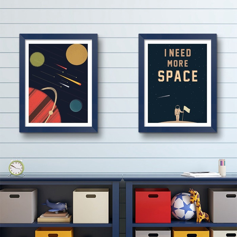 Moon landing space children's room painting - Image 2