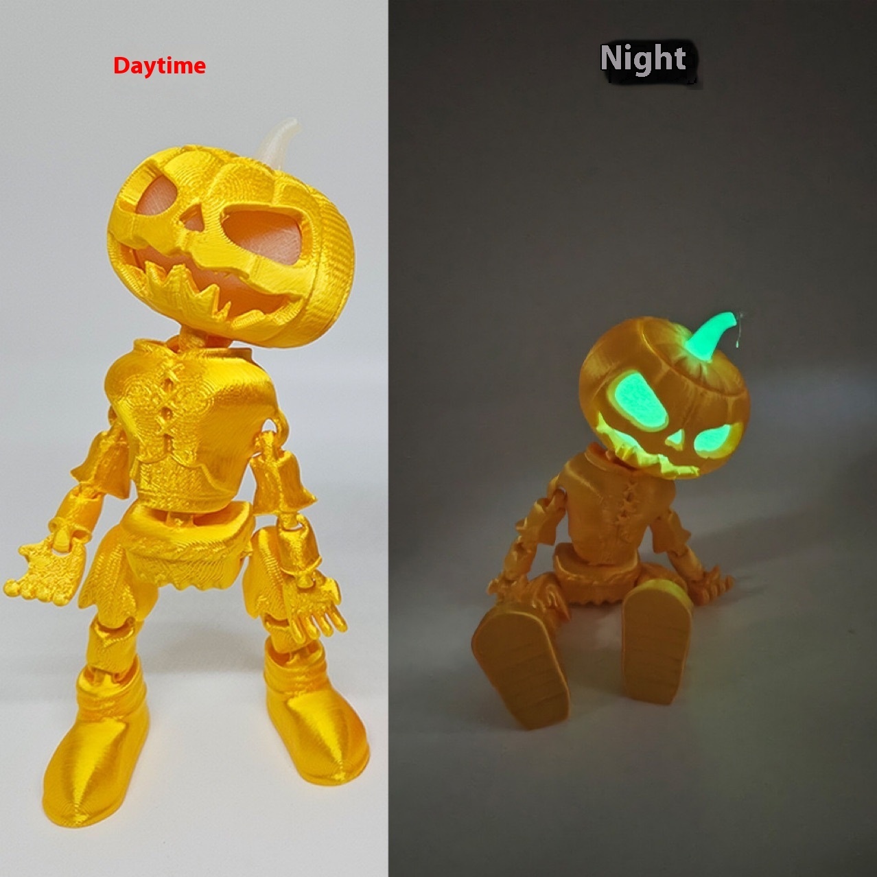 Zombie Pumpkin Man Luminous Rainbow Color - Image 5