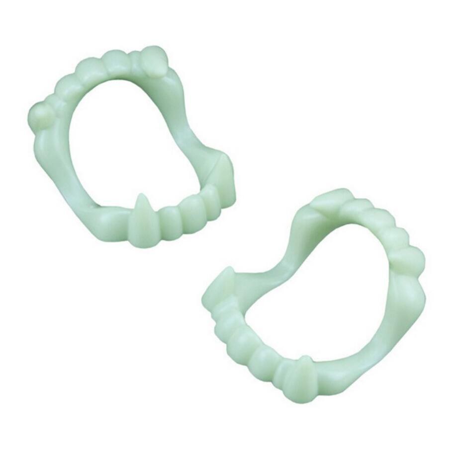 Halloween Props Supplies Horror Vampire Luminous Dentures - Image 2