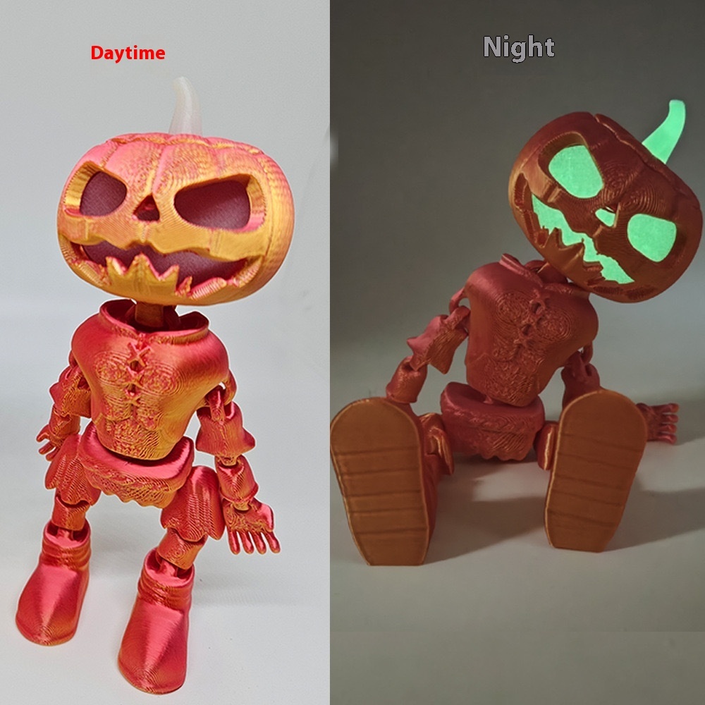 Zombie Pumpkin Man Luminous Rainbow Color - Image 3