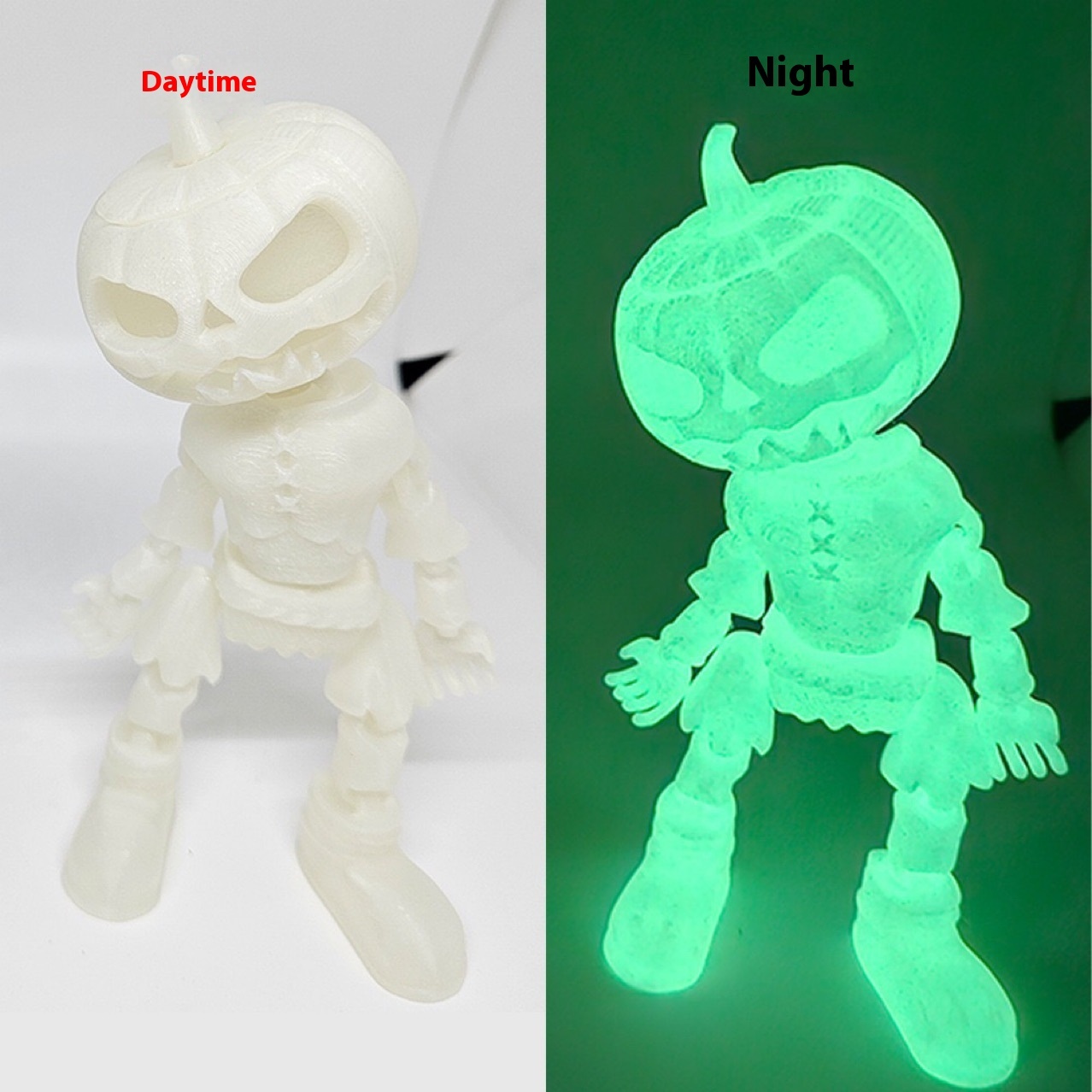 Zombie Pumpkin Man Luminous Rainbow Color