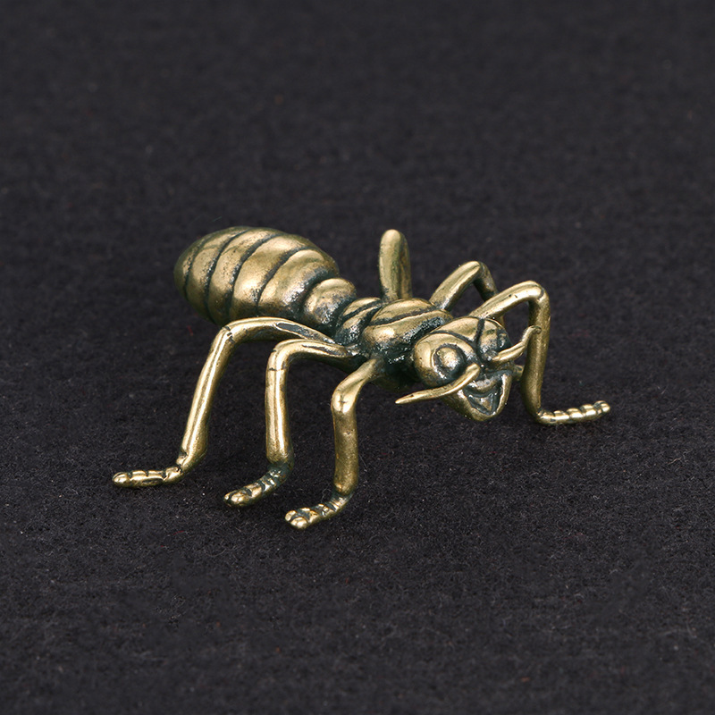 Antique Old Pure Copper Ant Solid Brass Ornaments - Image 5