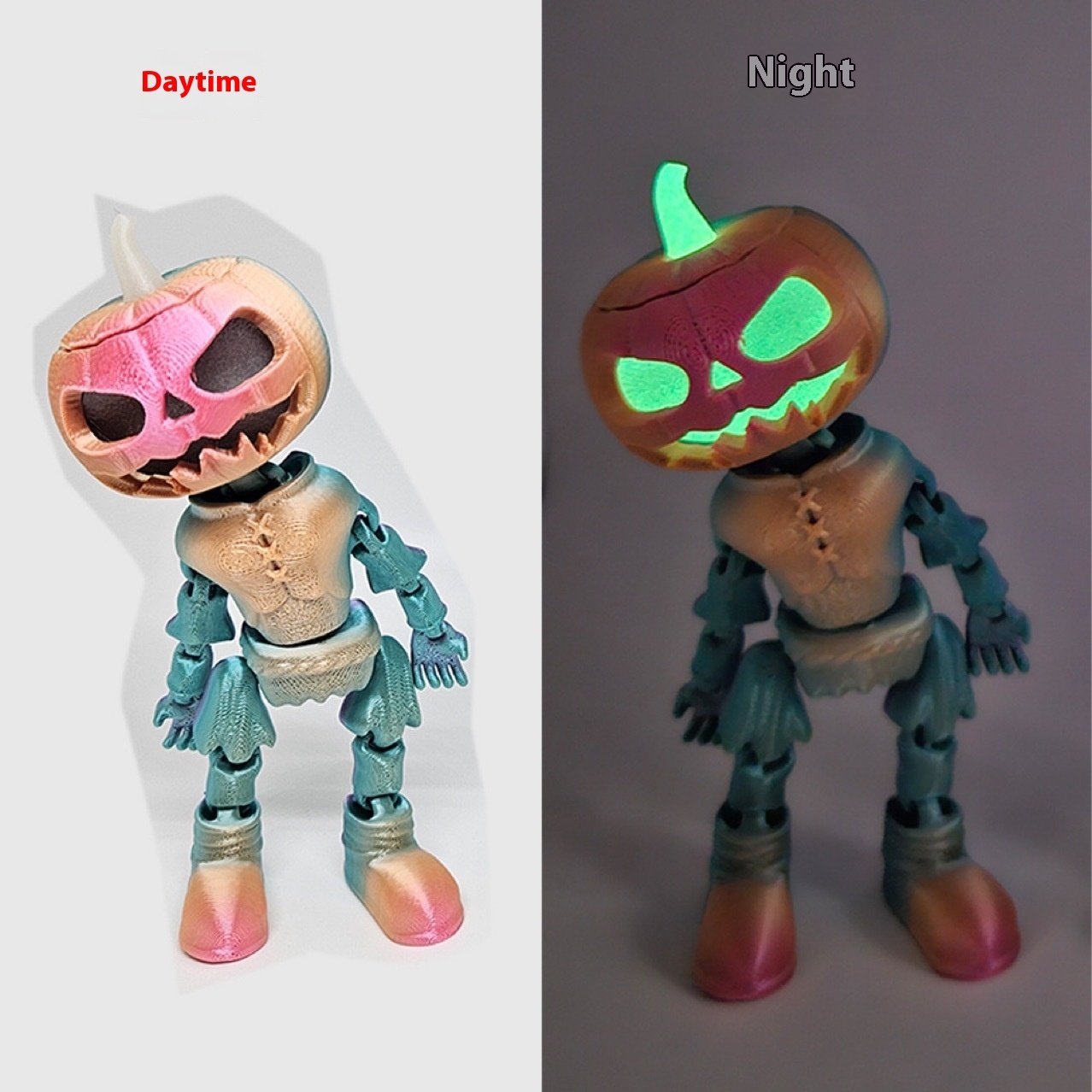 Zombie Pumpkin Man Luminous Rainbow Color - Image 7