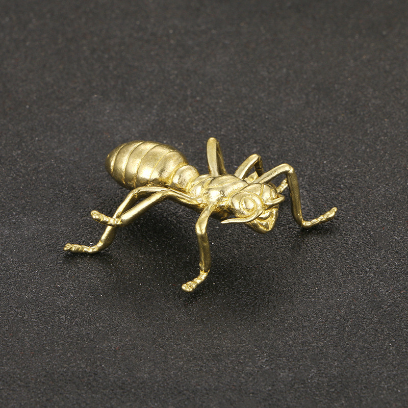 Antique Old Pure Copper Ant Solid Brass Ornaments - Image 3