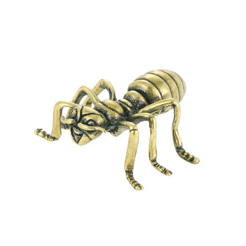 Antique Old Pure Copper Ant Solid Brass Ornaments - Image 9