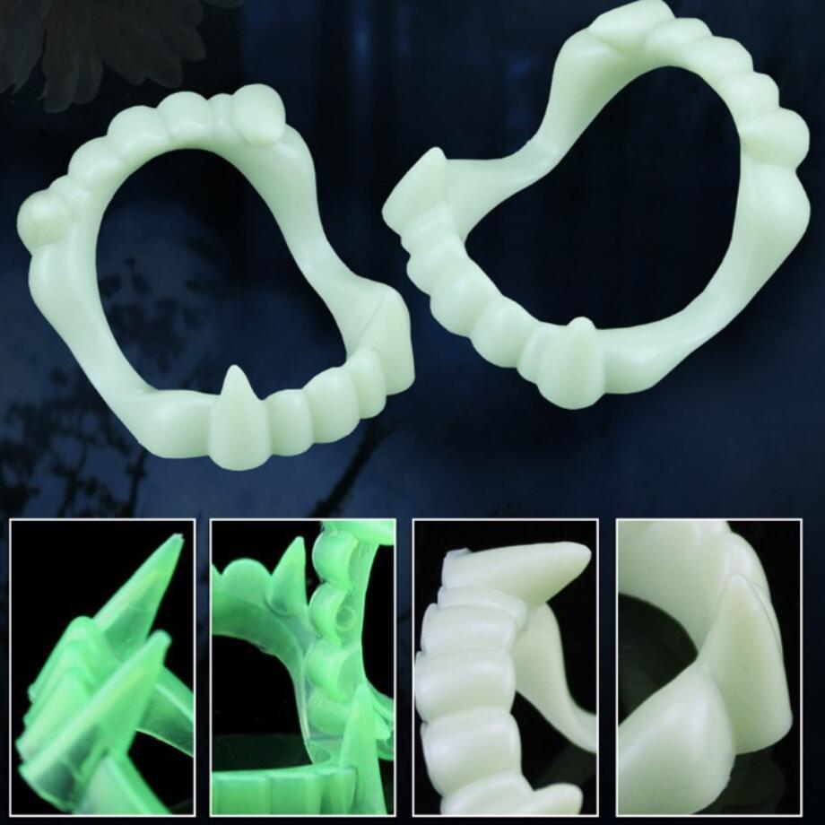 Halloween Props Supplies Horror Vampire Luminous Dentures - Image 3