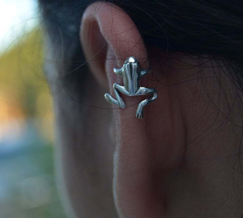 Little Frog Earrings Vintage Tree Frog Earrings - Image 5